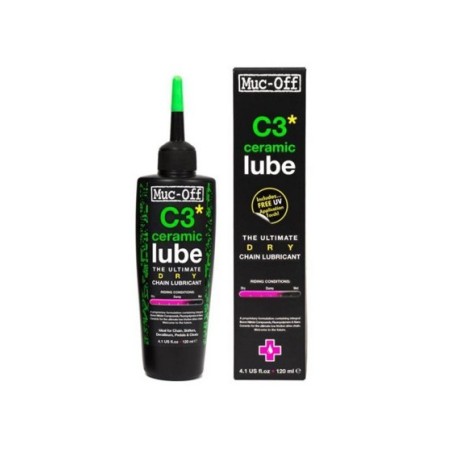 MUC-OFF LUBRIFICANTE DRY CERAMIC LUBE BIODEGRADABILE 120ML.