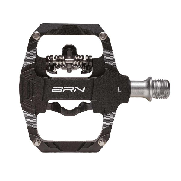 PEDALI BRN SPARK IN ALLUMINIO CNC NERI