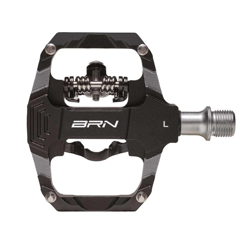 PEDALI BRN SPARK IN ALLUMINIO CNC NERI