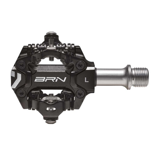 PEDALI BRN JET IN ALLUMINIO CNC NERI