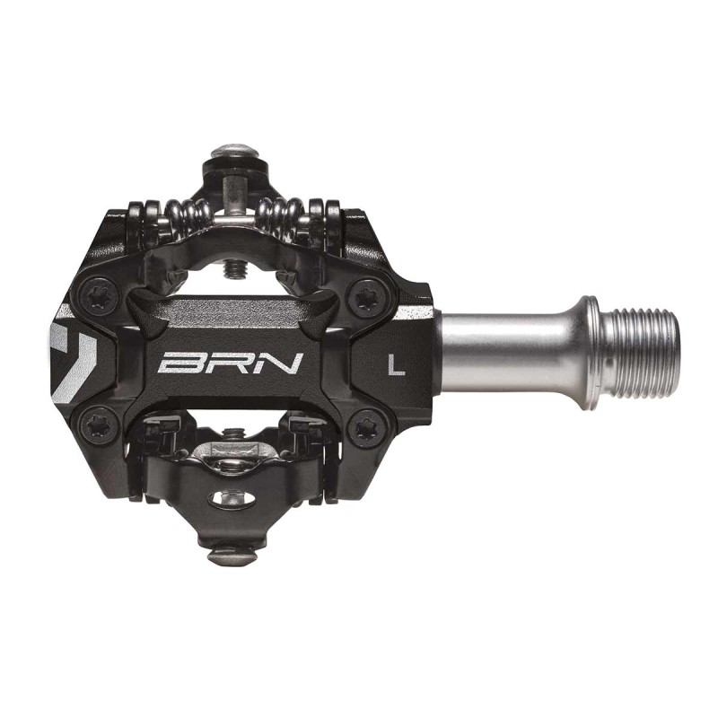 PEDALI BRN JET IN ALLUMINIO CNC NERI
