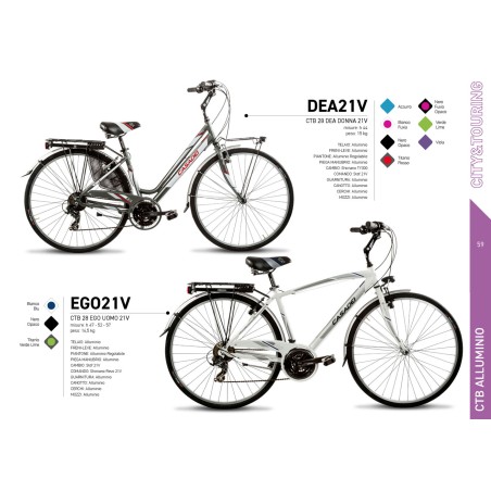 CITY BIKE ZENITH ALLUMINIO 21V DONNA